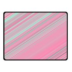 Turquoise and Pink Striped Fleece Blanket (Small) 50 x40  Blanket Front