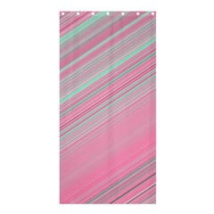 Turquoise And Pink Striped Shower Curtain 36  X 72  (stall)  by SpinnyChairDesigns