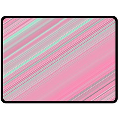 Turquoise And Pink Striped Double Sided Fleece Blanket (large)  by SpinnyChairDesigns