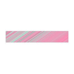 Turquoise And Pink Striped Flano Scarf (mini) by SpinnyChairDesigns