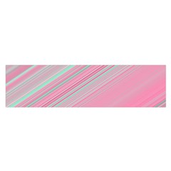 Turquoise And Pink Striped Satin Scarf (oblong) by SpinnyChairDesigns