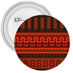 Boho Aztec Rust Orange Color Stripes 3  Buttons Front