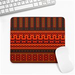 Boho Aztec Rust Orange Color Stripes Large Mousepads Front