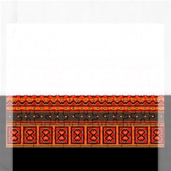 Boho Aztec Rust Orange Color Stripes Rectangular Jigsaw Puzzl by SpinnyChairDesigns