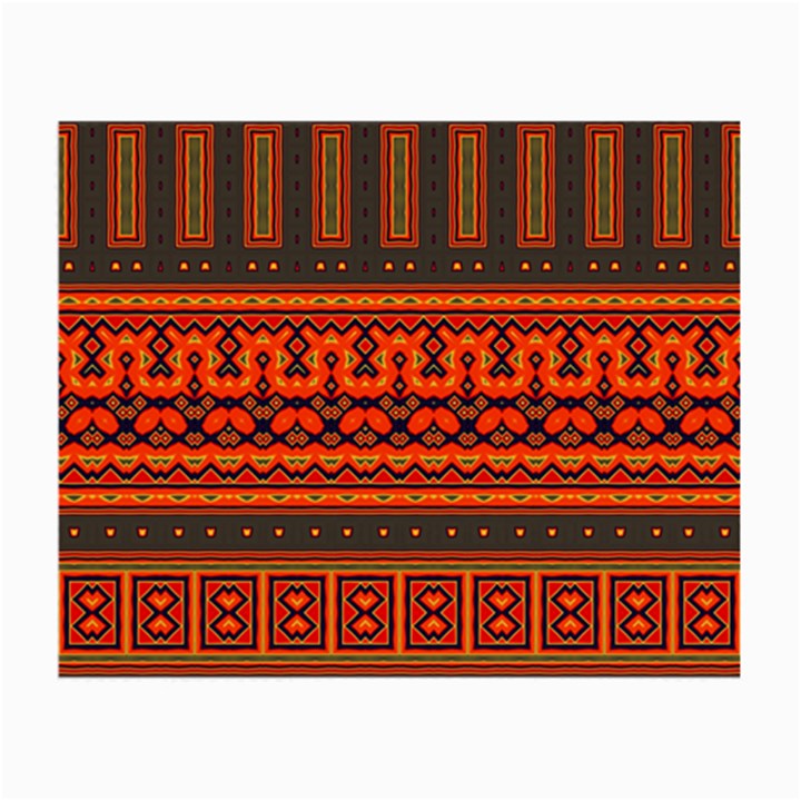 Boho Aztec Rust Orange Color Stripes Small Glasses Cloth