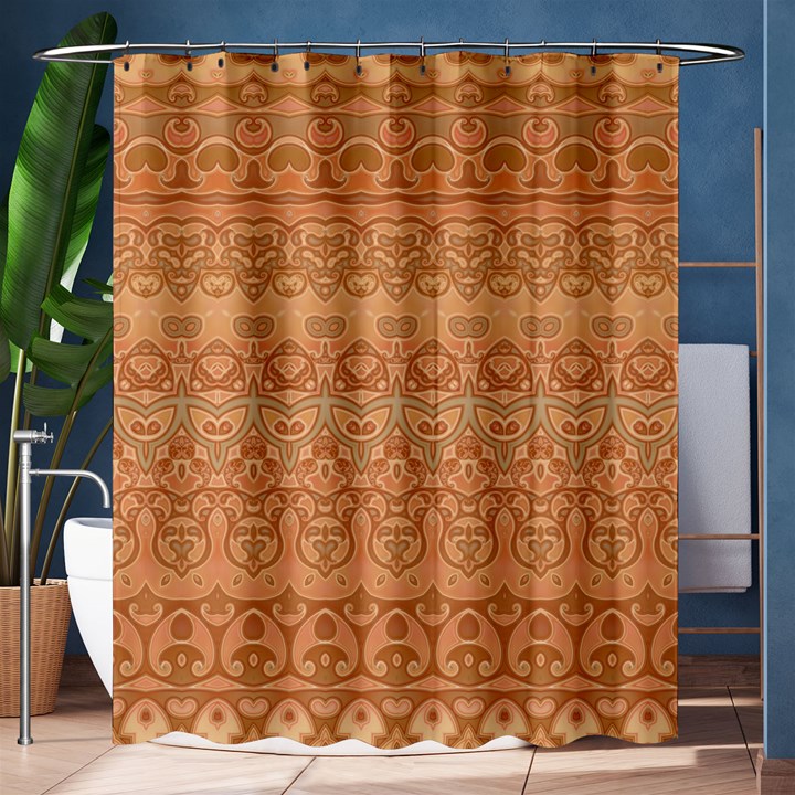 Boho Fancy Peach  Shower Curtain 60  x 72  (Medium) 