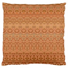 Boho Fancy Peach  Large Cushion Case (one Side) by SpinnyChairDesigns