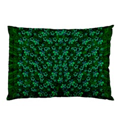 Leaf Forest And Blue Flowers In Peace Pillow Case (two Sides) by pepitasart