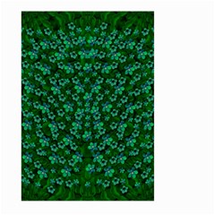 Leaf Forest And Blue Flowers In Peace Large Garden Flag (two Sides) by pepitasart