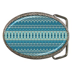 Boho Blue Teal Striped Belt Buckles by SpinnyChairDesigns