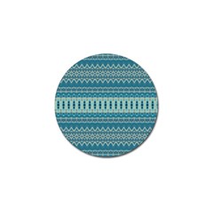 Boho Blue Teal Striped Golf Ball Marker by SpinnyChairDesigns