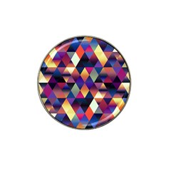 Colorful Geometric  Hat Clip Ball Marker by SpinnyChairDesigns