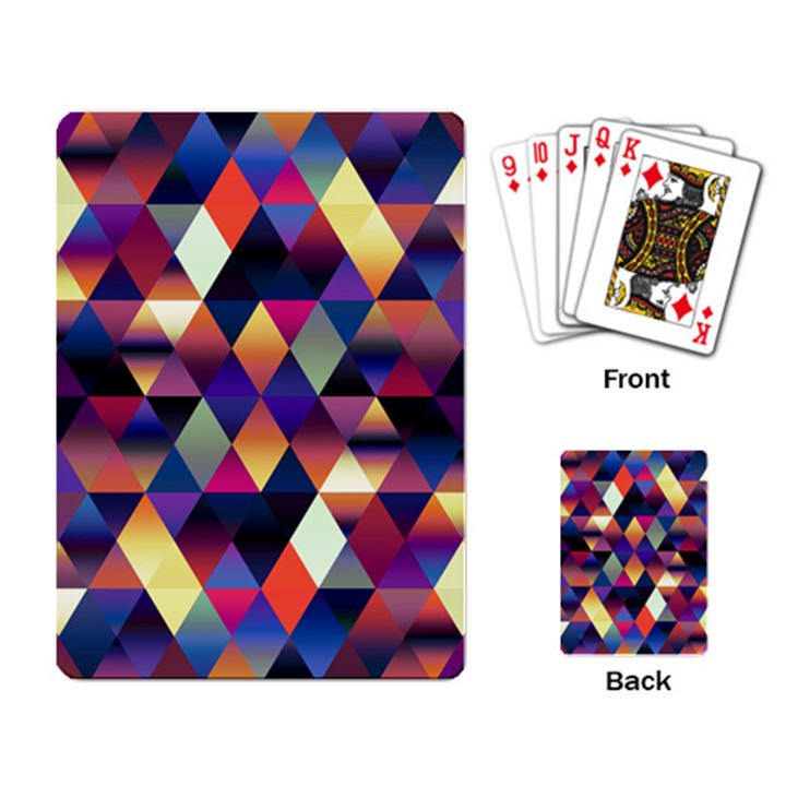 Colorful Geometric  Playing Cards Single Design (Rectangle)