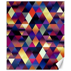 Colorful Geometric  Canvas 8  X 10  by SpinnyChairDesigns