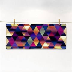 Colorful Geometric  Hand Towel by SpinnyChairDesigns