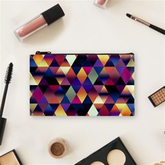 Colorful Geometric  Cosmetic Bag (small) by SpinnyChairDesigns