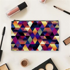 Colorful Geometric  Cosmetic Bag (medium) by SpinnyChairDesigns