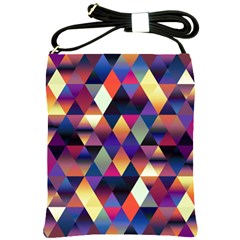 Colorful Geometric  Shoulder Sling Bag by SpinnyChairDesigns