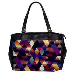 Colorful Geometric  Oversize Office Handbag by SpinnyChairDesigns