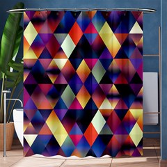 Colorful Geometric  Shower Curtain 60  X 72  (medium)  by SpinnyChairDesigns