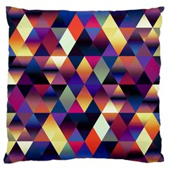 Colorful Geometric  Large Cushion Case (two Sides) by SpinnyChairDesigns