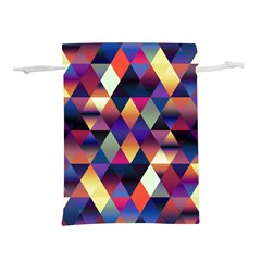 Colorful Geometric  Lightweight Drawstring Pouch (l) by SpinnyChairDesigns