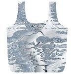 Faded Blue Grunge Full Print Recycle Bag (XXXL) Front