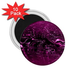 Magenta Black Swirl 2 25  Magnets (10 Pack)  by SpinnyChairDesigns