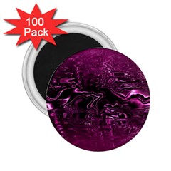 Magenta Black Swirl 2 25  Magnets (100 Pack)  by SpinnyChairDesigns