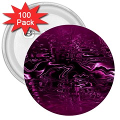 Magenta Black Swirl 3  Buttons (100 Pack)  by SpinnyChairDesigns