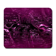 Magenta Black Swirl Large Mousepads by SpinnyChairDesigns