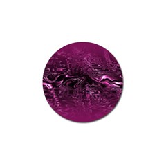 Magenta Black Swirl Golf Ball Marker by SpinnyChairDesigns