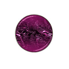 Magenta Black Swirl Hat Clip Ball Marker by SpinnyChairDesigns