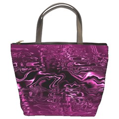 Magenta Black Swirl Bucket Bag by SpinnyChairDesigns