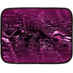 Magenta Black Swirl Fleece Blanket (mini) by SpinnyChairDesigns