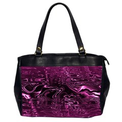 Magenta Black Swirl Oversize Office Handbag (2 Sides) by SpinnyChairDesigns