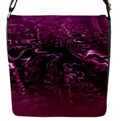 Magenta Black Swirl Flap Closure Messenger Bag (s) by SpinnyChairDesigns