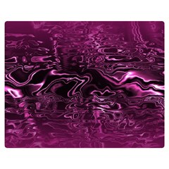 Magenta Black Swirl Double Sided Flano Blanket (medium)  by SpinnyChairDesigns