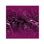 Magenta Black Swirl Small Satin Scarf (Square) Front