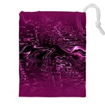 Magenta Black Swirl Drawstring Pouch (4XL) Front