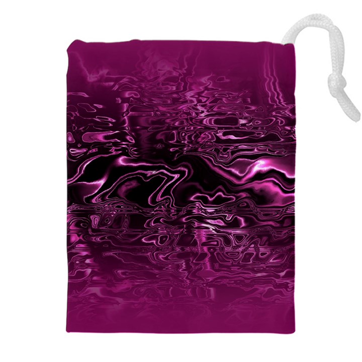 Magenta Black Swirl Drawstring Pouch (4XL)