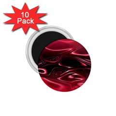 Crimson Red Black Swirl 1 75  Magnets (10 Pack)  by SpinnyChairDesigns