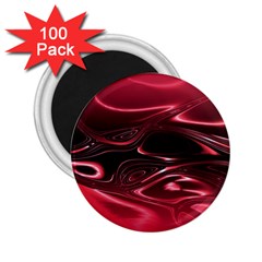 Crimson Red Black Swirl 2 25  Magnets (100 Pack)  by SpinnyChairDesigns