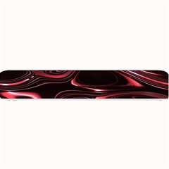 Crimson Red Black Swirl Small Bar Mats by SpinnyChairDesigns