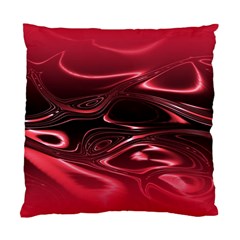 Crimson Red Black Swirl Standard Cushion Case (two Sides) by SpinnyChairDesigns