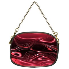 Crimson Red Black Swirl Chain Purse (two Sides) by SpinnyChairDesigns