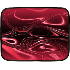 Crimson Red Black Swirl Fleece Blanket (mini) by SpinnyChairDesigns