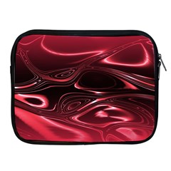 Crimson Red Black Swirl Apple Ipad 2/3/4 Zipper Cases