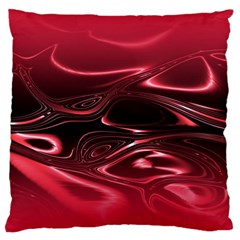 Crimson Red Black Swirl Standard Flano Cushion Case (one Side) by SpinnyChairDesigns