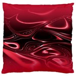 Crimson Red Black Swirl Large Flano Cushion Case (One Side) Front